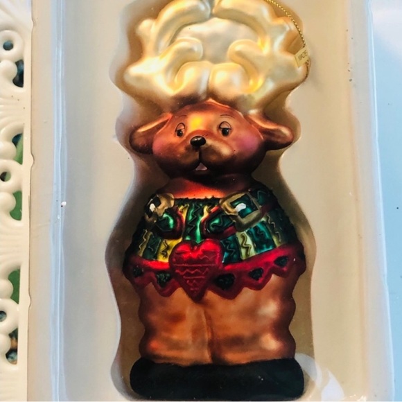 NIP! Kurt S Adler Glass Christmasy Reindeer Ornament - Picture 2 of 7